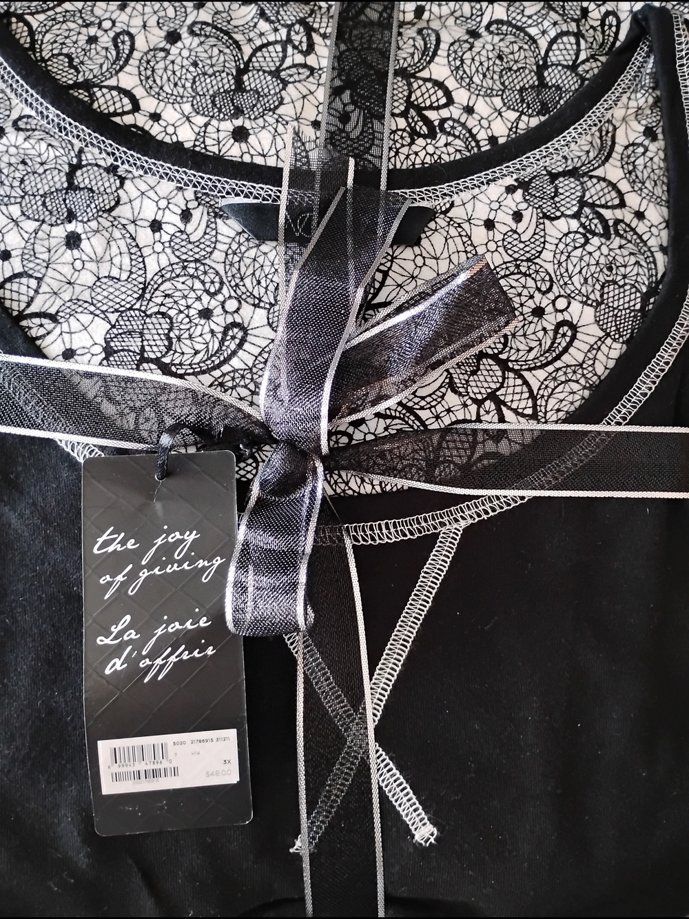 Pennington Women Black/ White Floral Cotton Matching 2 Piece Long Sleeve Pajamas